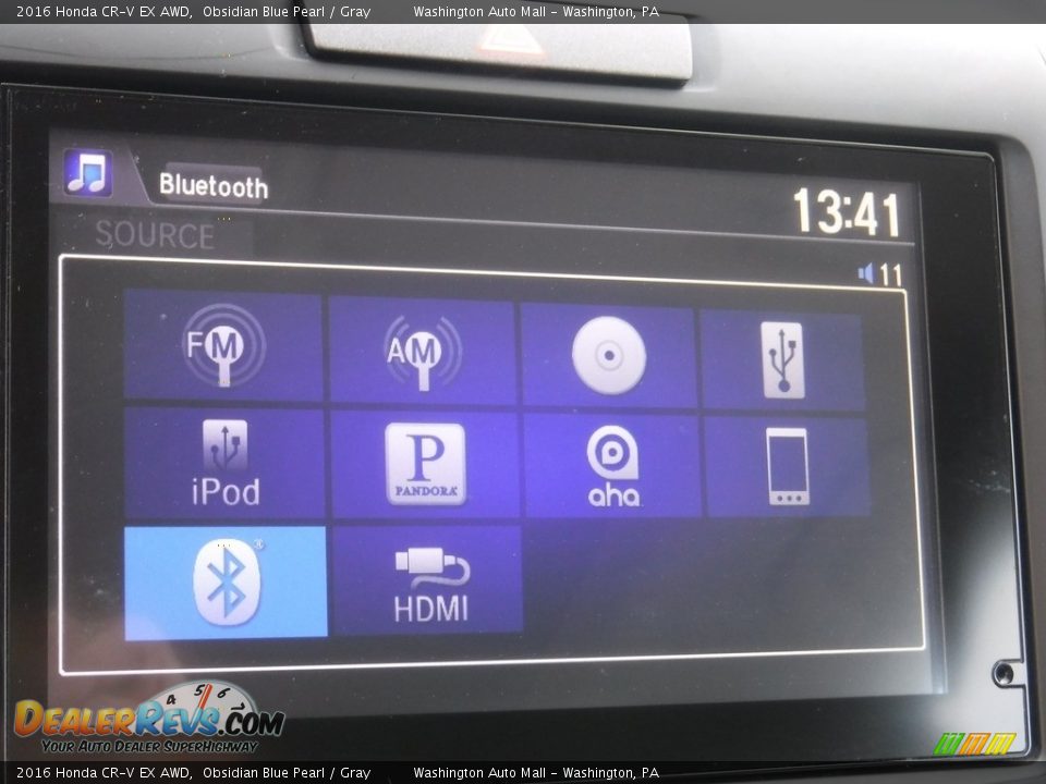 2016 Honda CR-V EX AWD Obsidian Blue Pearl / Gray Photo #21