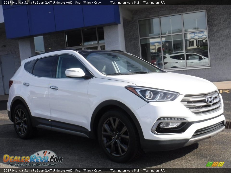 2017 Hyundai Santa Fe Sport 2.0T Ulitimate AWD Pearl White / Gray Photo #1