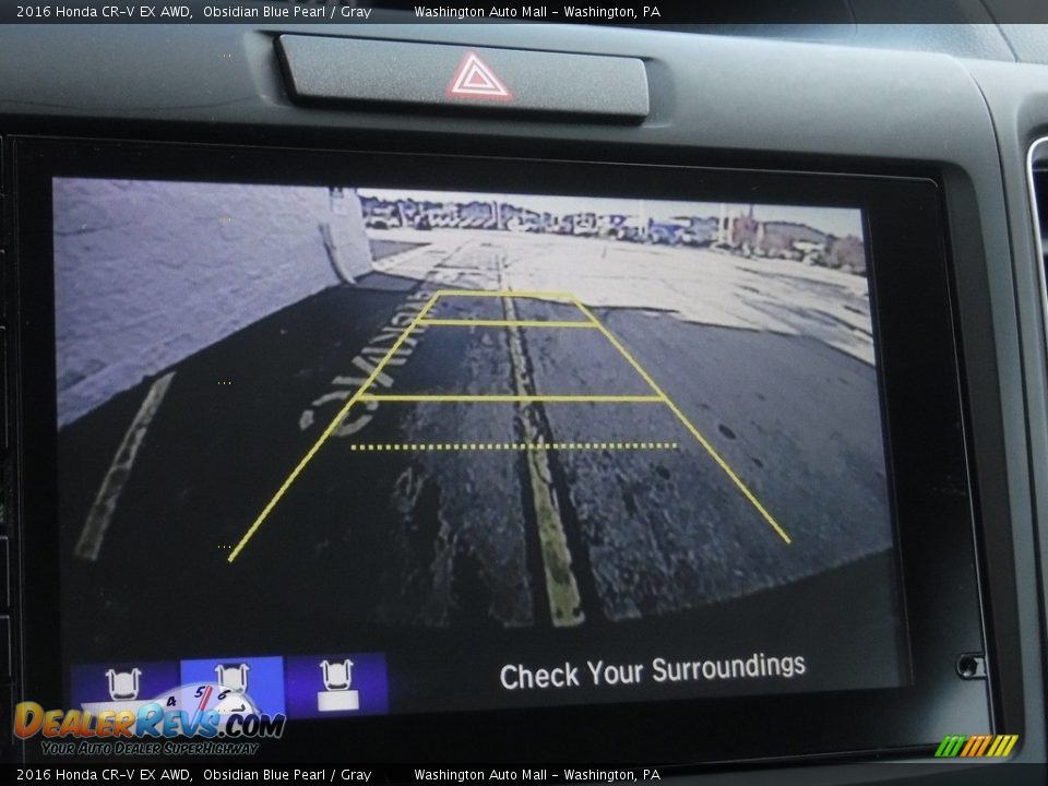 2016 Honda CR-V EX AWD Obsidian Blue Pearl / Gray Photo #22