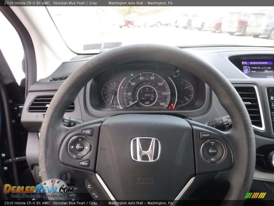 2016 Honda CR-V EX AWD Obsidian Blue Pearl / Gray Photo #24