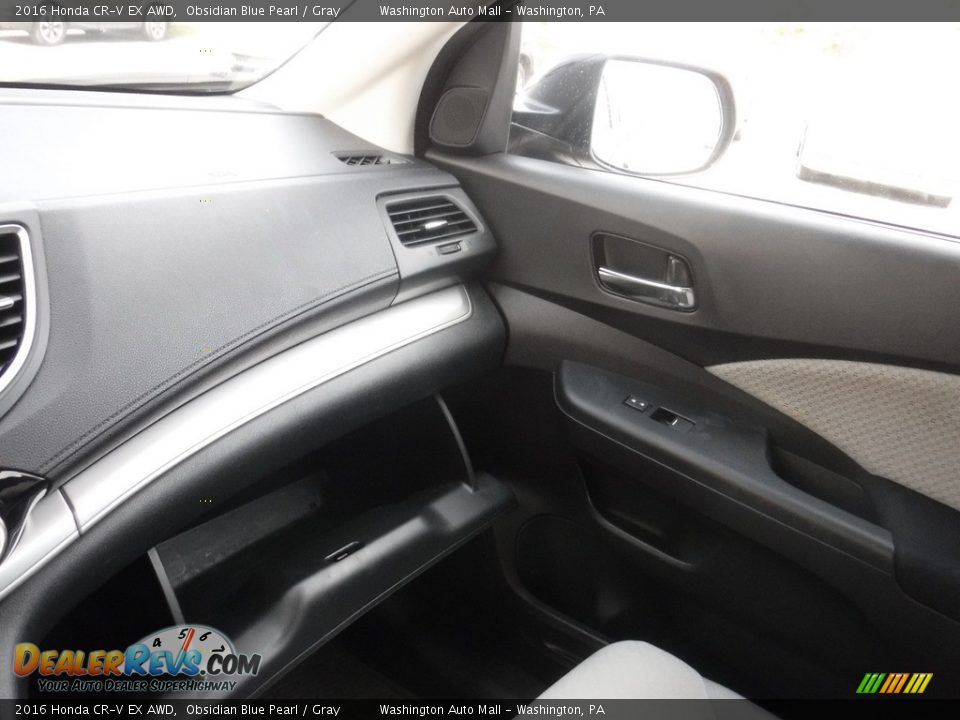 2016 Honda CR-V EX AWD Obsidian Blue Pearl / Gray Photo #25