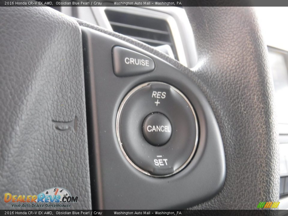 2016 Honda CR-V EX AWD Obsidian Blue Pearl / Gray Photo #27