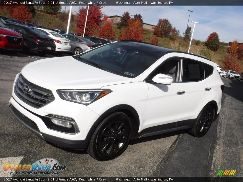 2017 Hyundai Santa Fe Sport 2.0T Ulitimate AWD Pearl White / Gray Photo #6