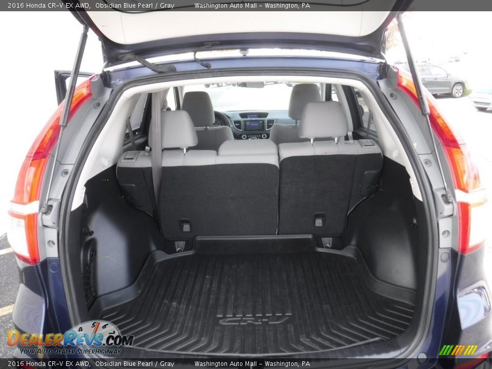 2016 Honda CR-V EX AWD Obsidian Blue Pearl / Gray Photo #29