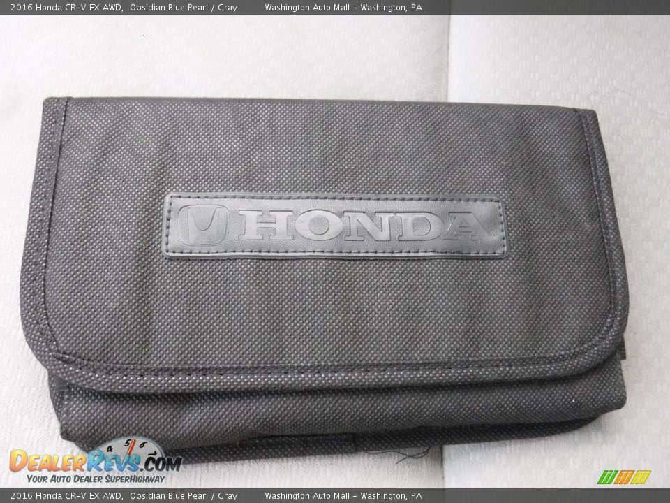 2016 Honda CR-V EX AWD Obsidian Blue Pearl / Gray Photo #30
