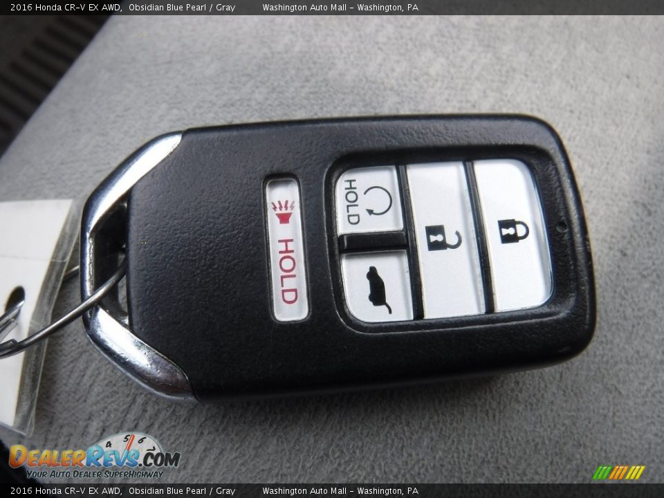 2016 Honda CR-V EX AWD Obsidian Blue Pearl / Gray Photo #31