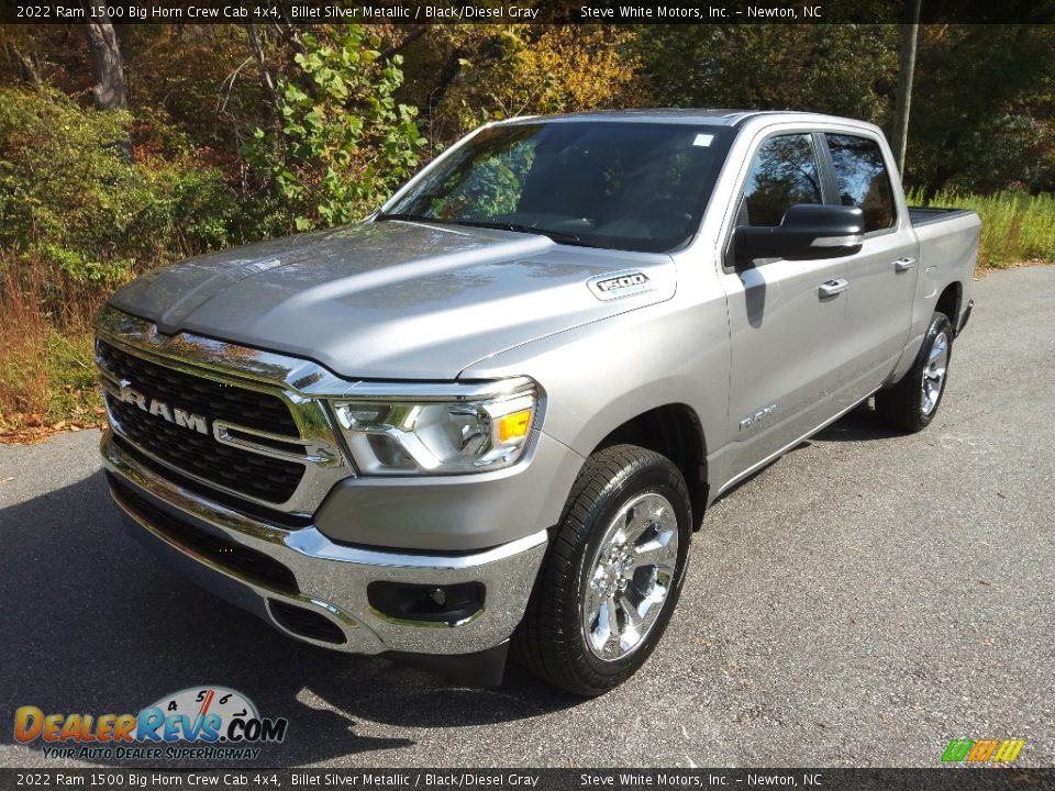 2022 Ram 1500 Big Horn Crew Cab 4x4 Billet Silver Metallic / Black/Diesel Gray Photo #2