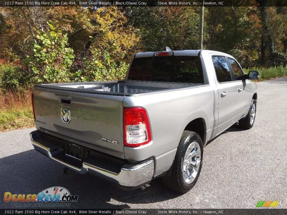 2022 Ram 1500 Big Horn Crew Cab 4x4 Billet Silver Metallic / Black/Diesel Gray Photo #6