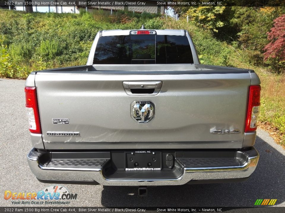 2022 Ram 1500 Big Horn Crew Cab 4x4 Billet Silver Metallic / Black/Diesel Gray Photo #7