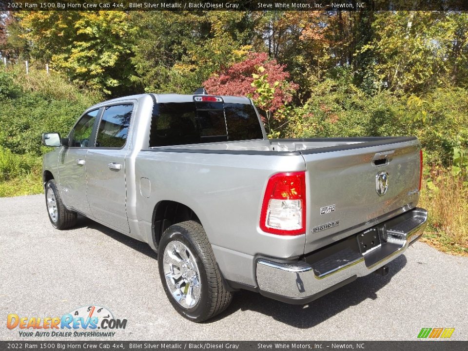 2022 Ram 1500 Big Horn Crew Cab 4x4 Billet Silver Metallic / Black/Diesel Gray Photo #9