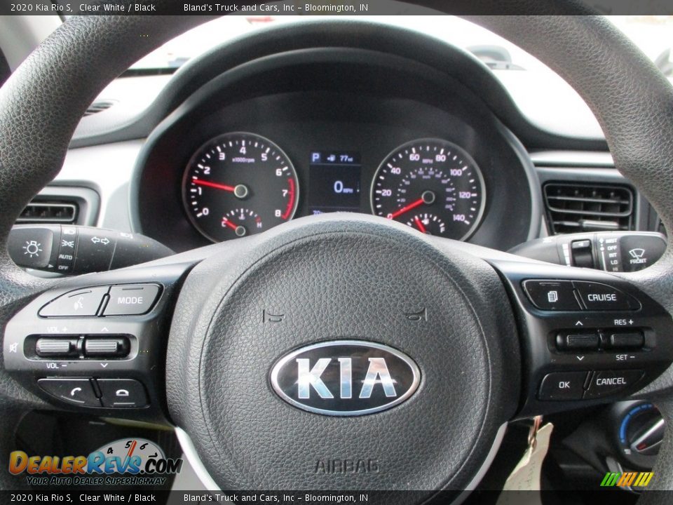 2020 Kia Rio S Clear White / Black Photo #10