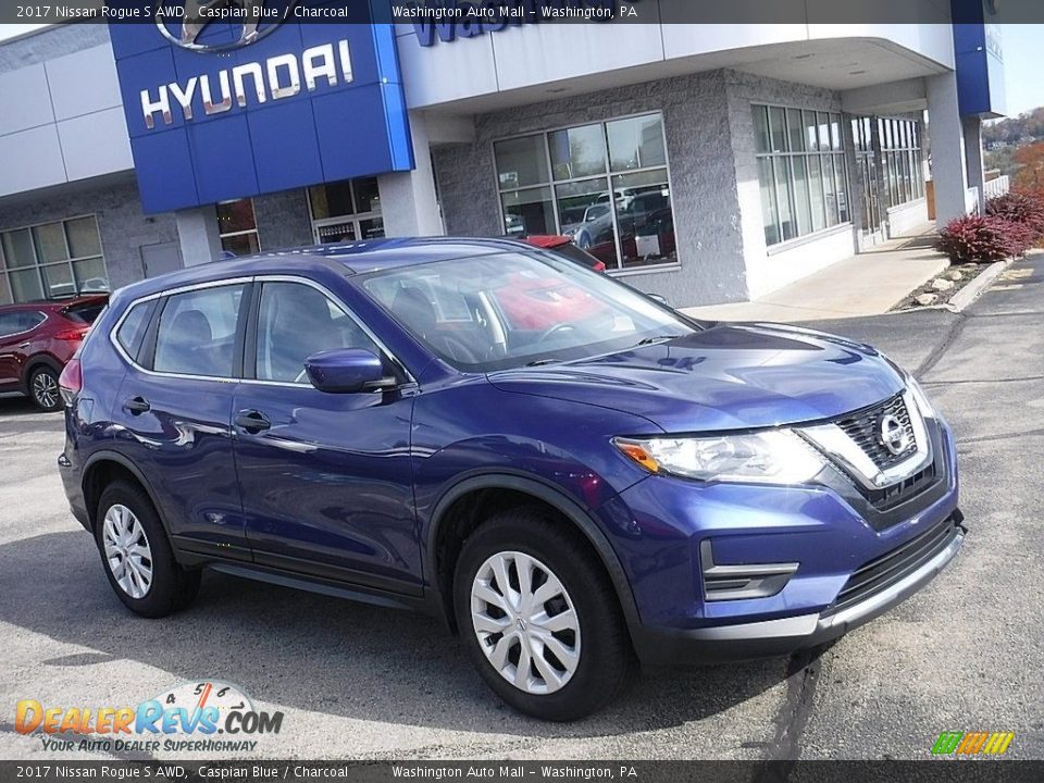 2017 Nissan Rogue S AWD Caspian Blue / Charcoal Photo #1