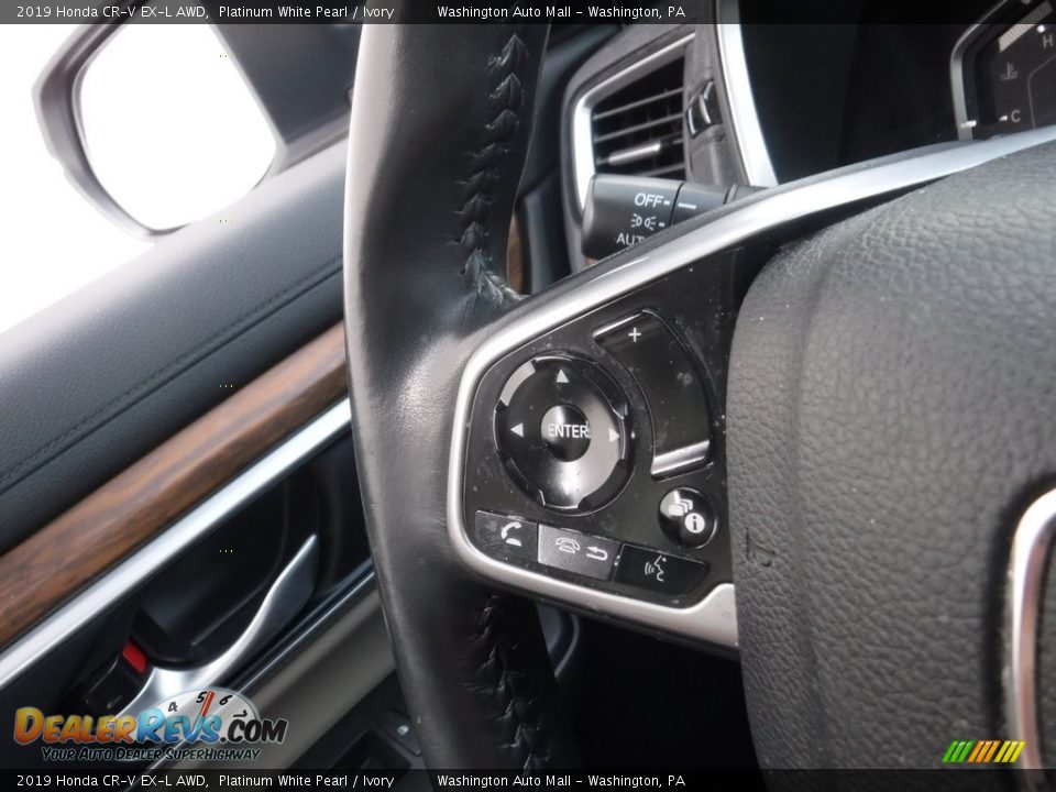 2019 Honda CR-V EX-L AWD Platinum White Pearl / Ivory Photo #26