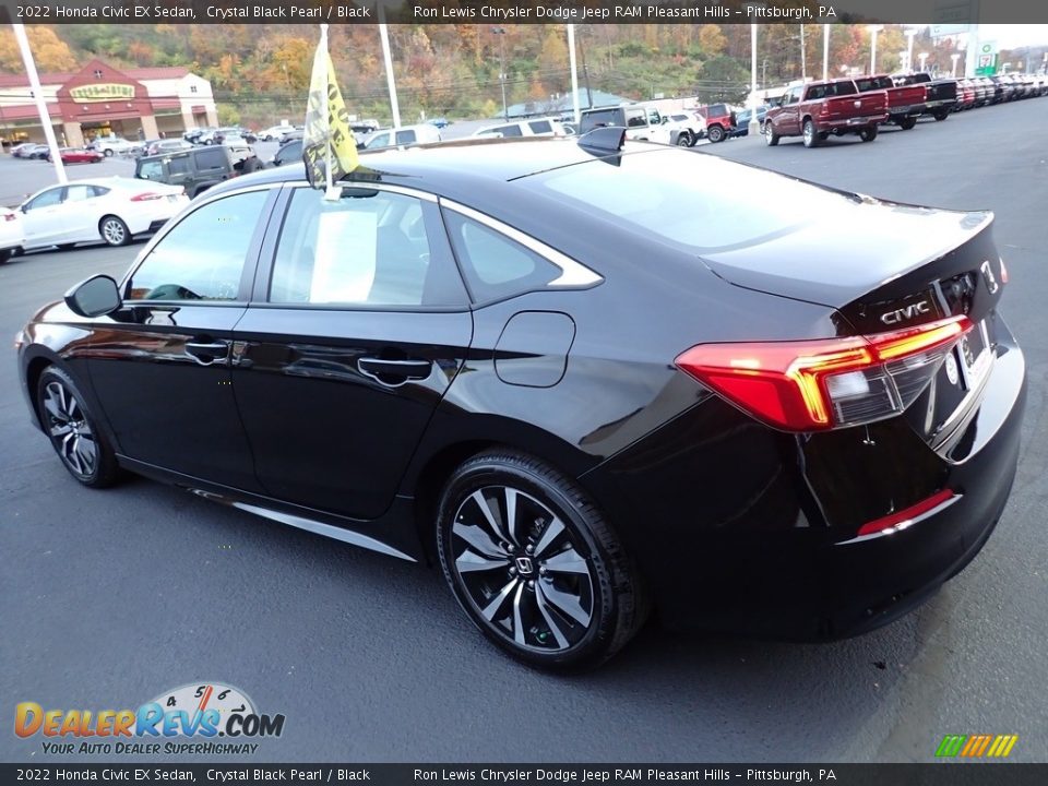 2022 Honda Civic EX Sedan Crystal Black Pearl / Black Photo #3