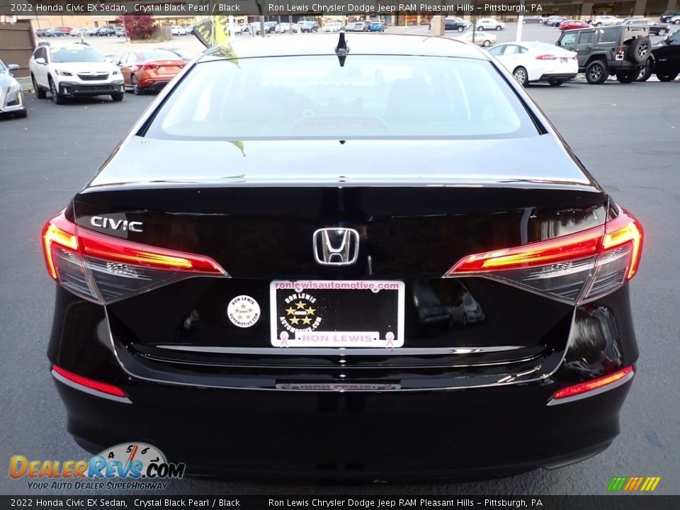 2022 Honda Civic EX Sedan Crystal Black Pearl / Black Photo #4