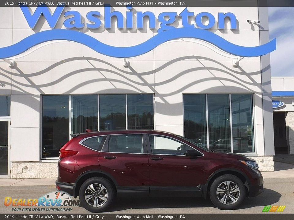 2019 Honda CR-V LX AWD Basque Red Pearl II / Gray Photo #2