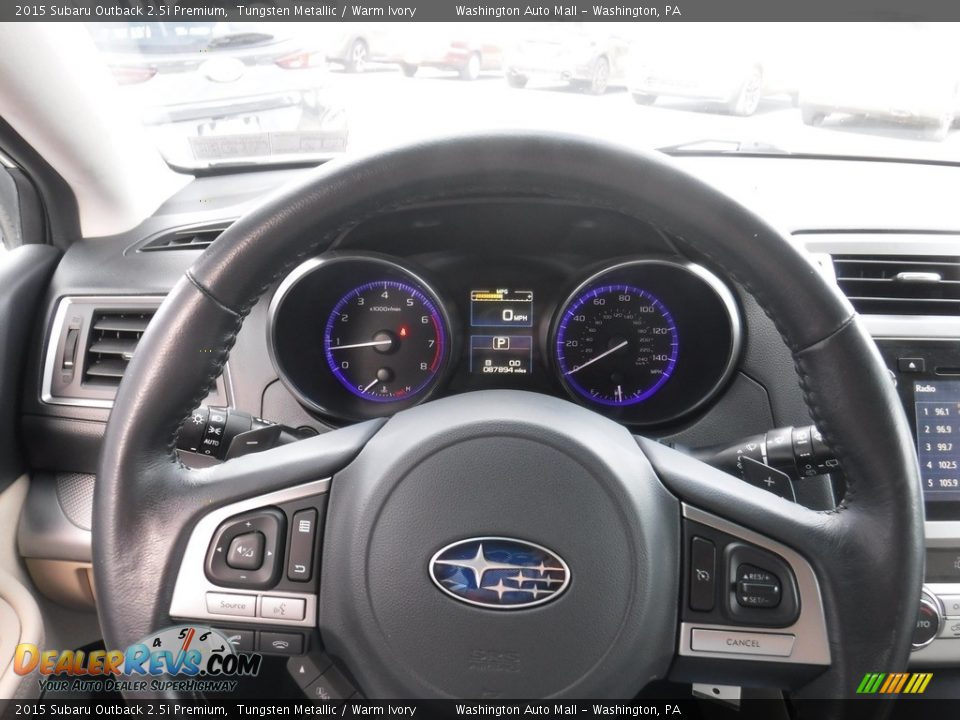 2015 Subaru Outback 2.5i Premium Steering Wheel Photo #25