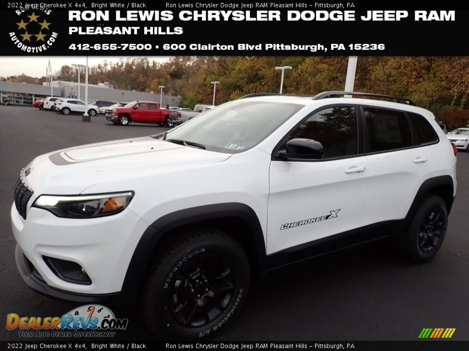 2022 Jeep Cherokee X 4x4 Bright White / Black Photo #1