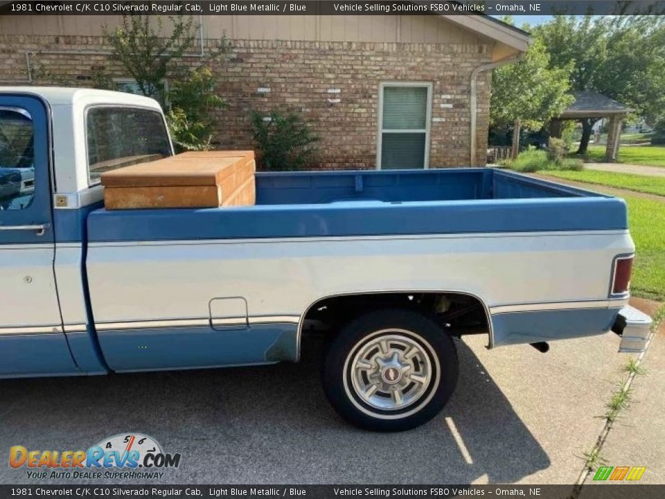 1981 Chevrolet C/K C10 Silverado Regular Cab Light Blue Metallic / Blue Photo #3