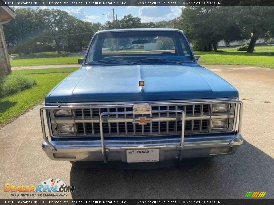 1981 Chevrolet C/K C10 Silverado Regular Cab Light Blue Metallic / Blue Photo #6