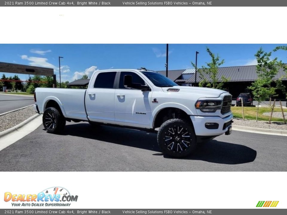 2021 Ram 3500 Limited Crew Cab 4x4 Bright White / Black Photo #1