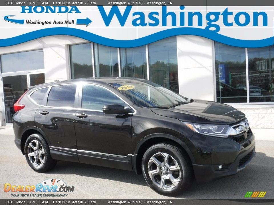 2018 Honda CR-V EX AWD Dark Olive Metallic / Black Photo #1
