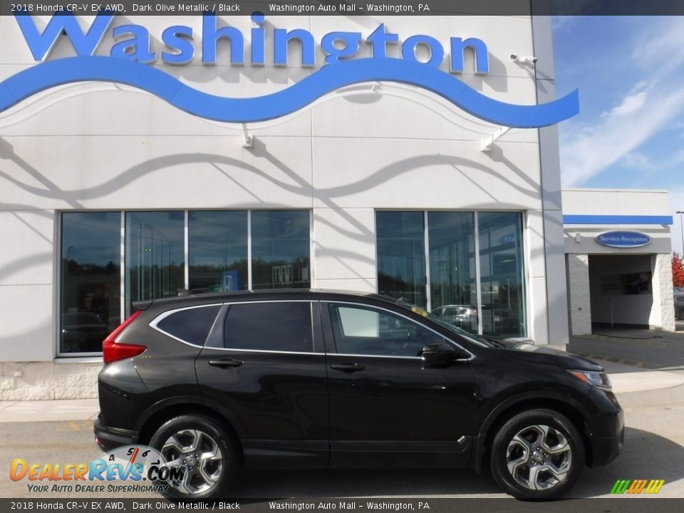 2018 Honda CR-V EX AWD Dark Olive Metallic / Black Photo #2