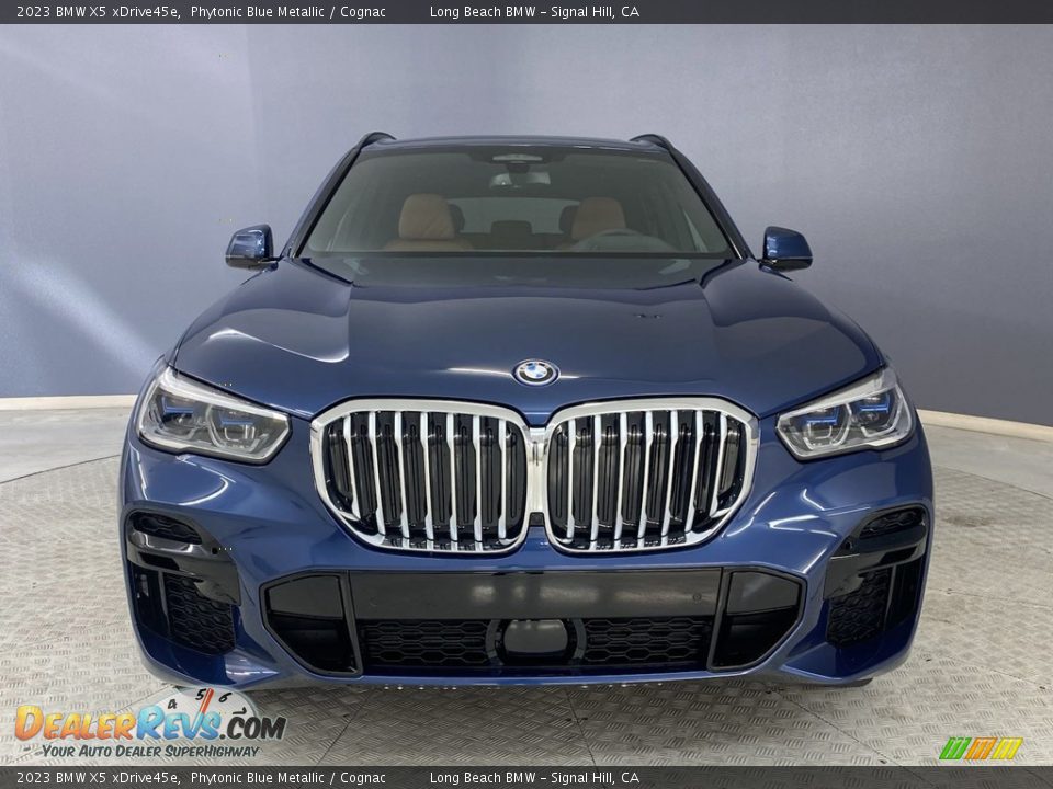 2023 BMW X5 xDrive45e Phytonic Blue Metallic / Cognac Photo #2