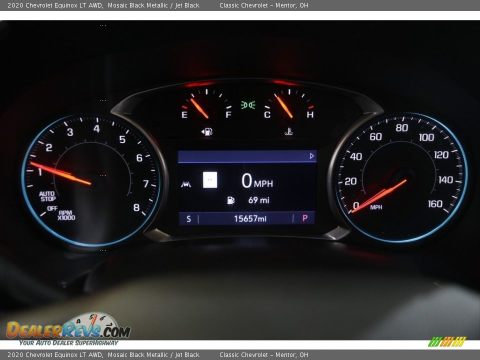 2020 Chevrolet Equinox LT AWD Mosaic Black Metallic / Jet Black Photo #8