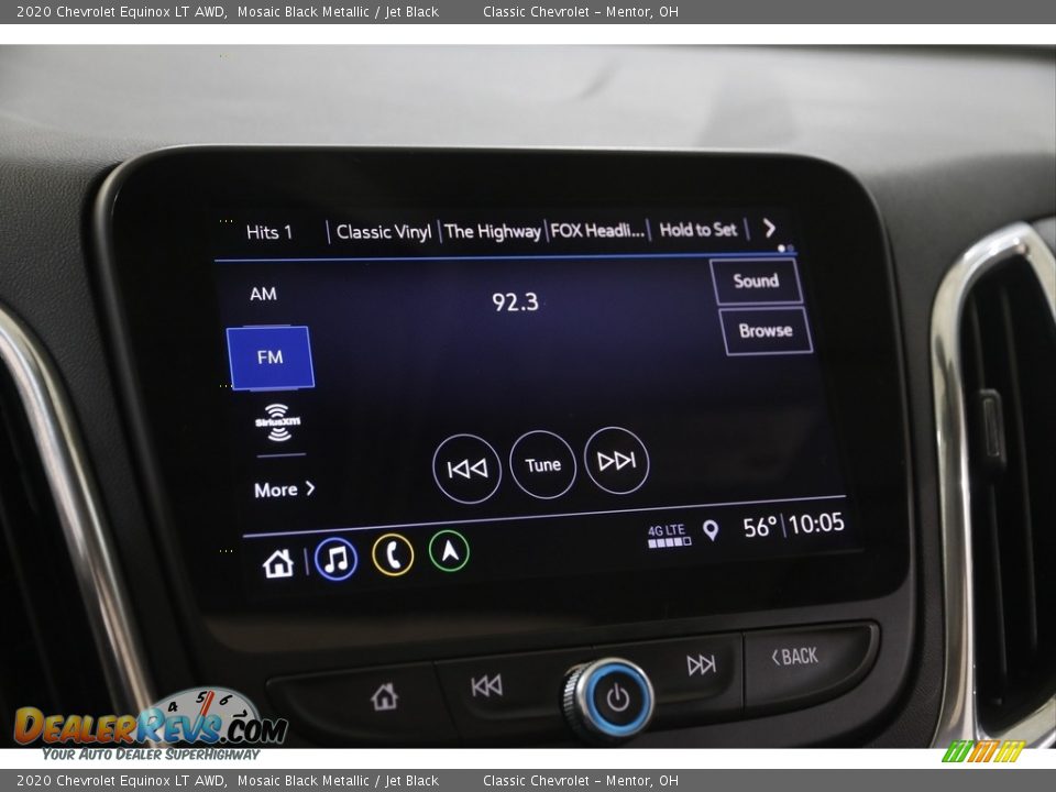 2020 Chevrolet Equinox LT AWD Mosaic Black Metallic / Jet Black Photo #10