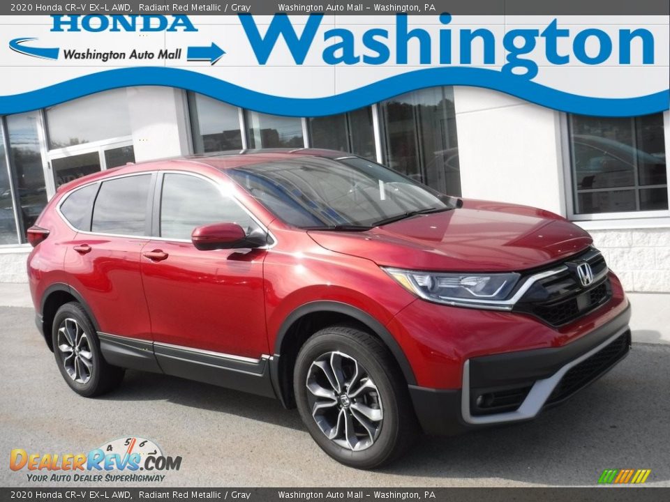 2020 Honda CR-V EX-L AWD Radiant Red Metallic / Gray Photo #1