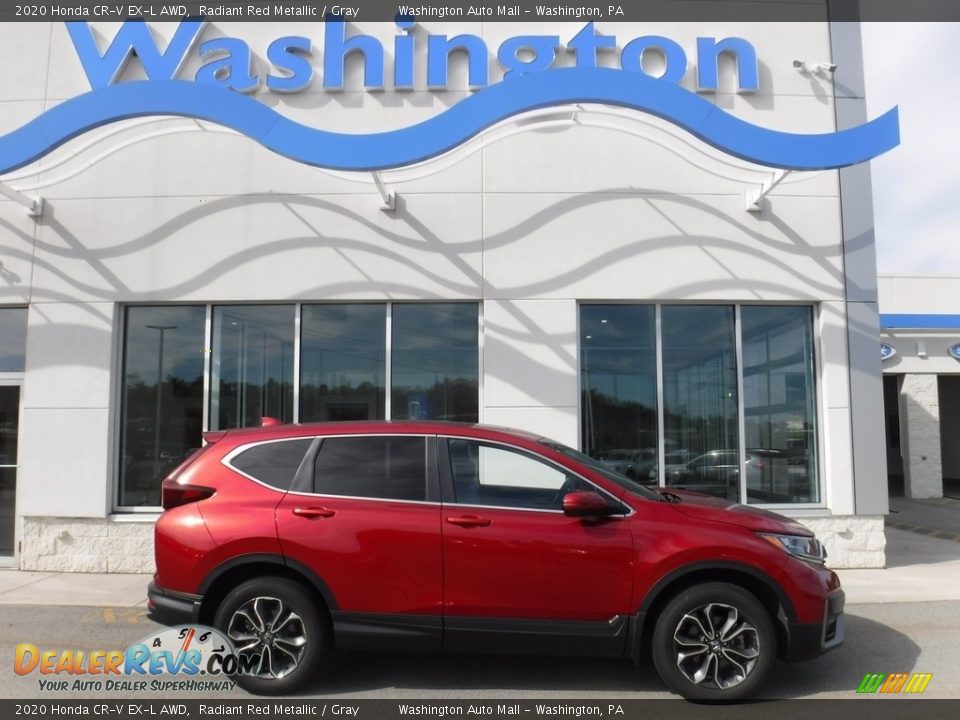 2020 Honda CR-V EX-L AWD Radiant Red Metallic / Gray Photo #2
