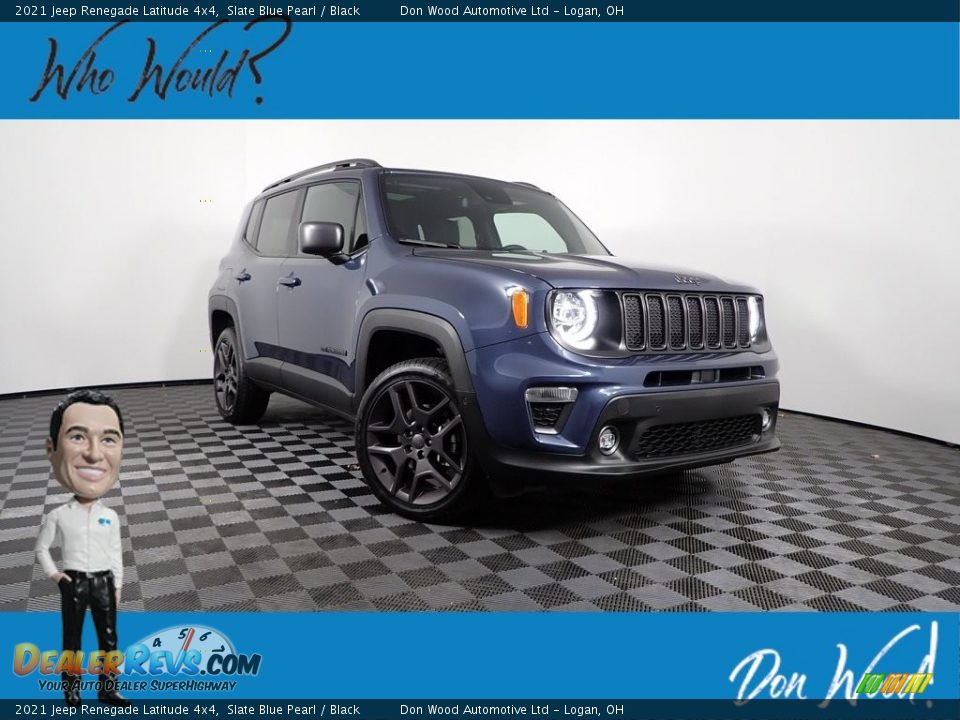 2021 Jeep Renegade Latitude 4x4 Slate Blue Pearl / Black Photo #1