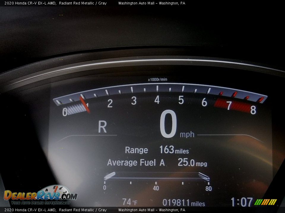 2020 Honda CR-V EX-L AWD Radiant Red Metallic / Gray Photo #22