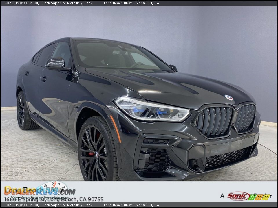 2023 BMW X6 M50i Black Sapphire Metallic / Black Photo #1