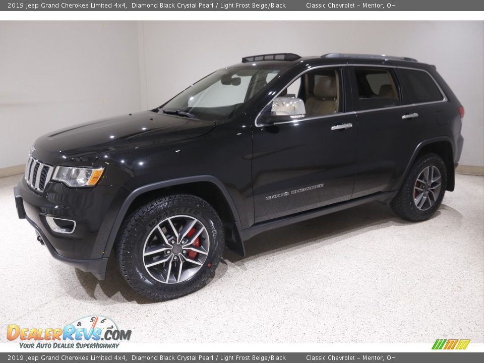 2019 Jeep Grand Cherokee Limited 4x4 Diamond Black Crystal Pearl / Light Frost Beige/Black Photo #3