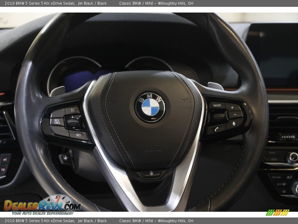 2019 BMW 5 Series 540i xDrive Sedan Jet Black / Black Photo #7