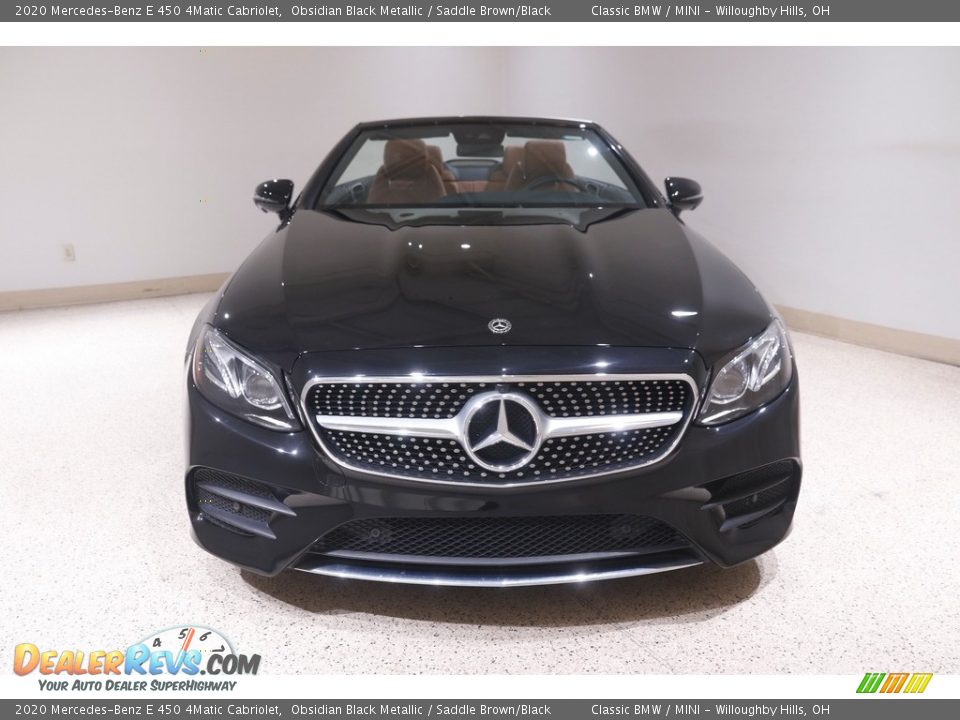 2020 Mercedes-Benz E 450 4Matic Cabriolet Obsidian Black Metallic / Saddle Brown/Black Photo #3