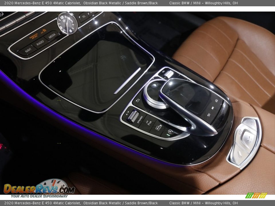 2020 Mercedes-Benz E 450 4Matic Cabriolet Obsidian Black Metallic / Saddle Brown/Black Photo #22