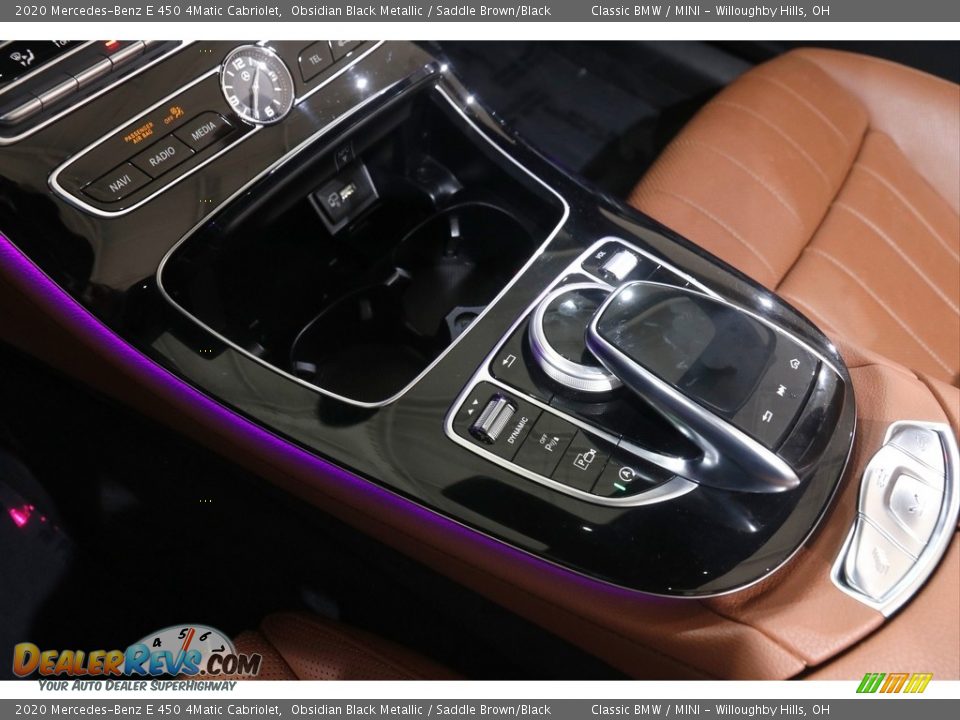 2020 Mercedes-Benz E 450 4Matic Cabriolet Obsidian Black Metallic / Saddle Brown/Black Photo #23