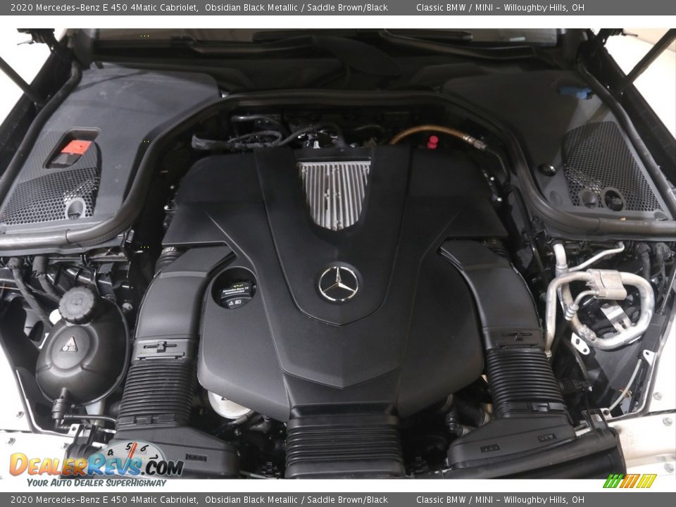 2020 Mercedes-Benz E 450 4Matic Cabriolet Obsidian Black Metallic / Saddle Brown/Black Photo #29