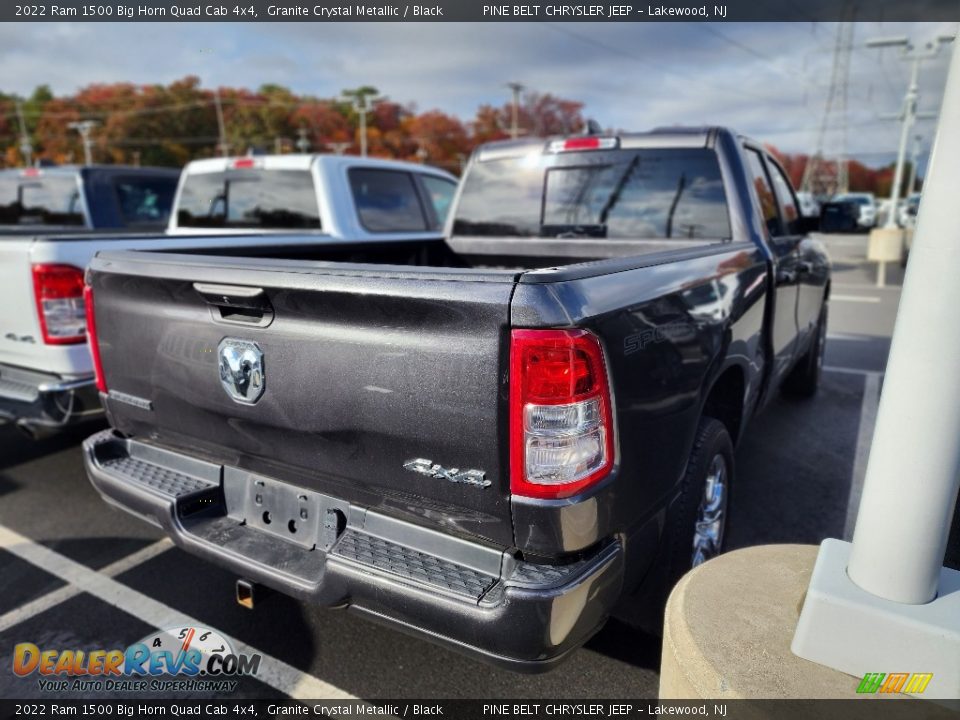 2022 Ram 1500 Big Horn Quad Cab 4x4 Granite Crystal Metallic / Black Photo #6