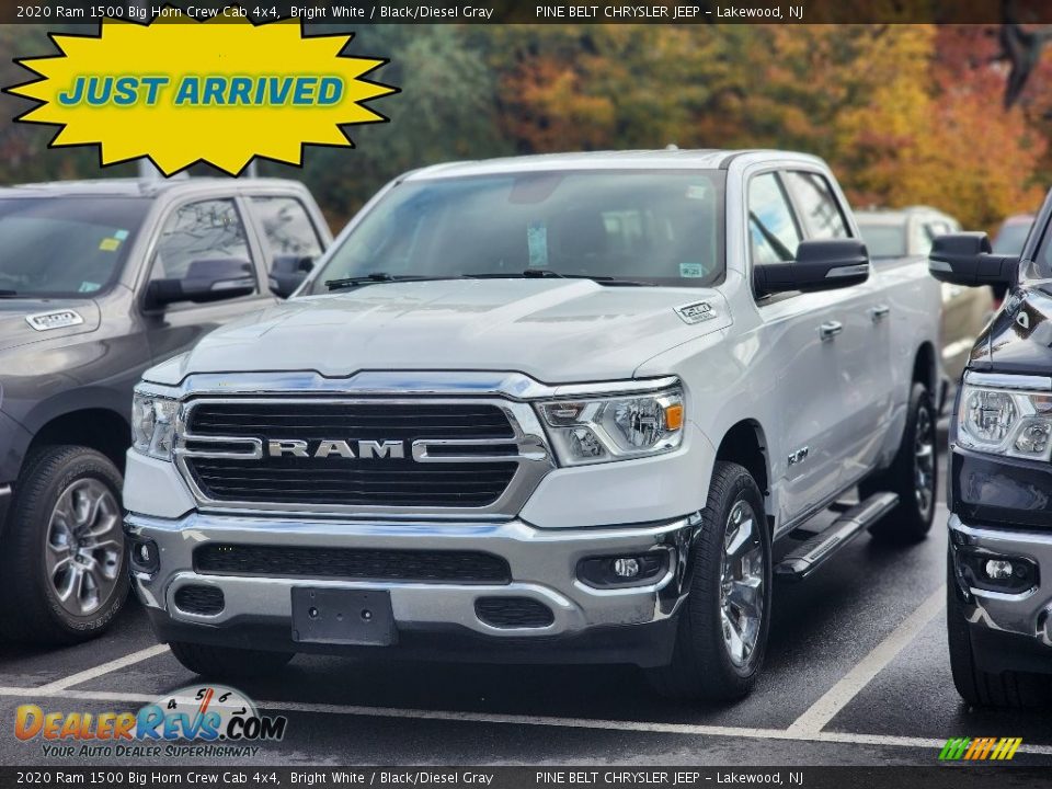 2020 Ram 1500 Big Horn Crew Cab 4x4 Bright White / Black/Diesel Gray Photo #1