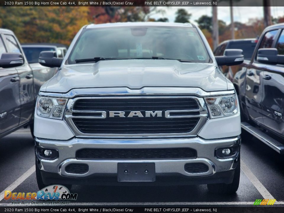 2020 Ram 1500 Big Horn Crew Cab 4x4 Bright White / Black/Diesel Gray Photo #3