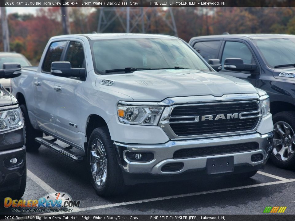 2020 Ram 1500 Big Horn Crew Cab 4x4 Bright White / Black/Diesel Gray Photo #4