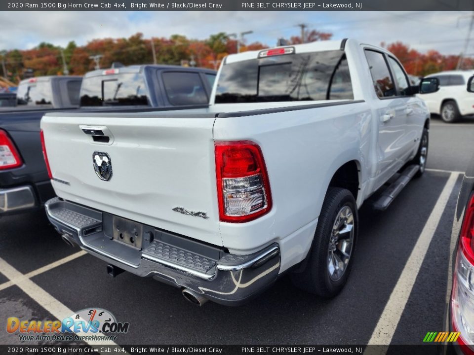 2020 Ram 1500 Big Horn Crew Cab 4x4 Bright White / Black/Diesel Gray Photo #6