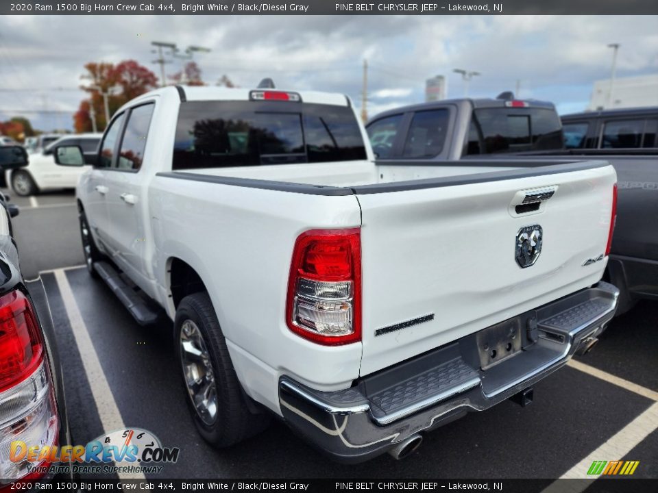 2020 Ram 1500 Big Horn Crew Cab 4x4 Bright White / Black/Diesel Gray Photo #7