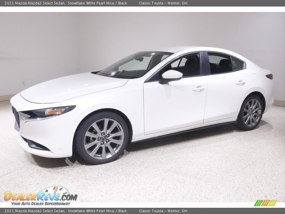 2021 Mazda Mazda3 Select Sedan Snowflake White Pearl Mica / Black Photo #3