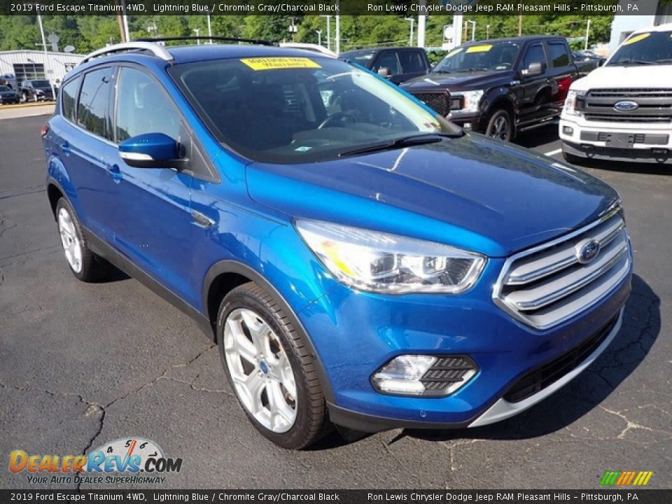 2019 Ford Escape Titanium 4WD Lightning Blue / Chromite Gray/Charcoal Black Photo #2