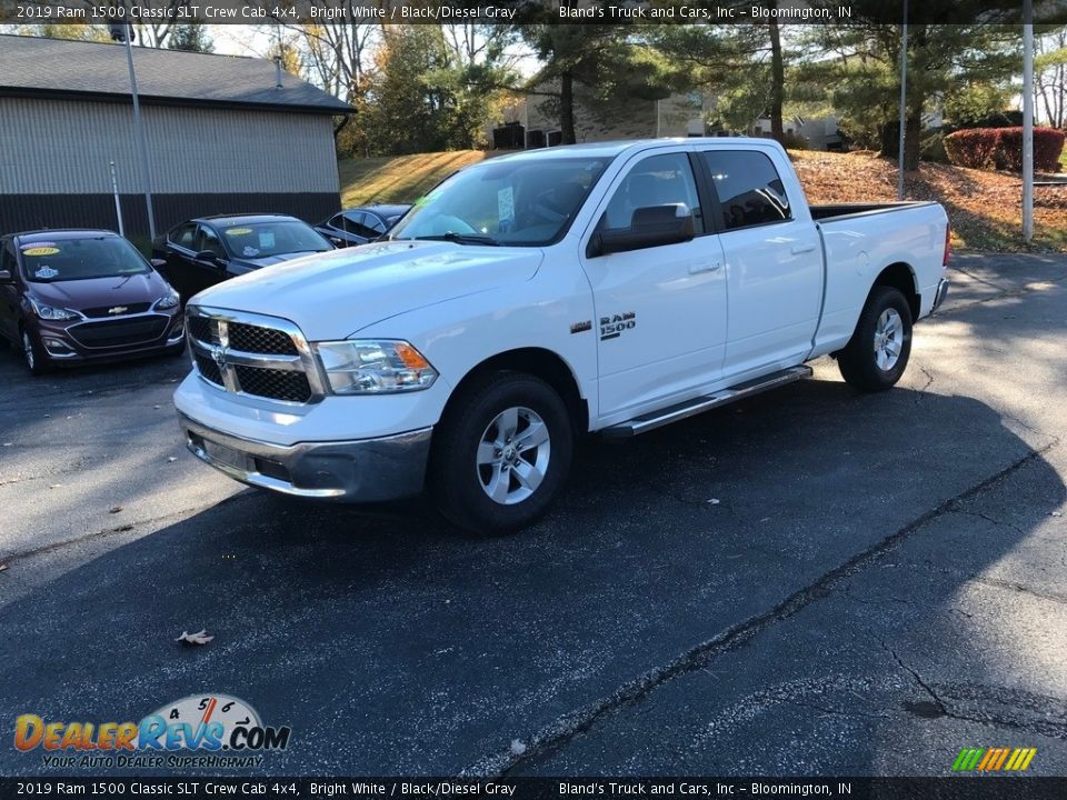 2019 Ram 1500 Classic SLT Crew Cab 4x4 Bright White / Black/Diesel Gray Photo #2